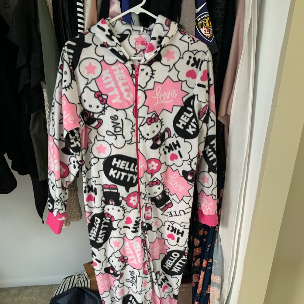 Hello Kitty Zip-up Onesie (footless)